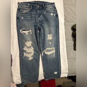 GAP distressed boyfriend button fly jeans